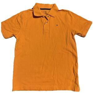 Tommy Hilfiger Boy's Bright Orange Fall Logo Polo Shirt Size 6